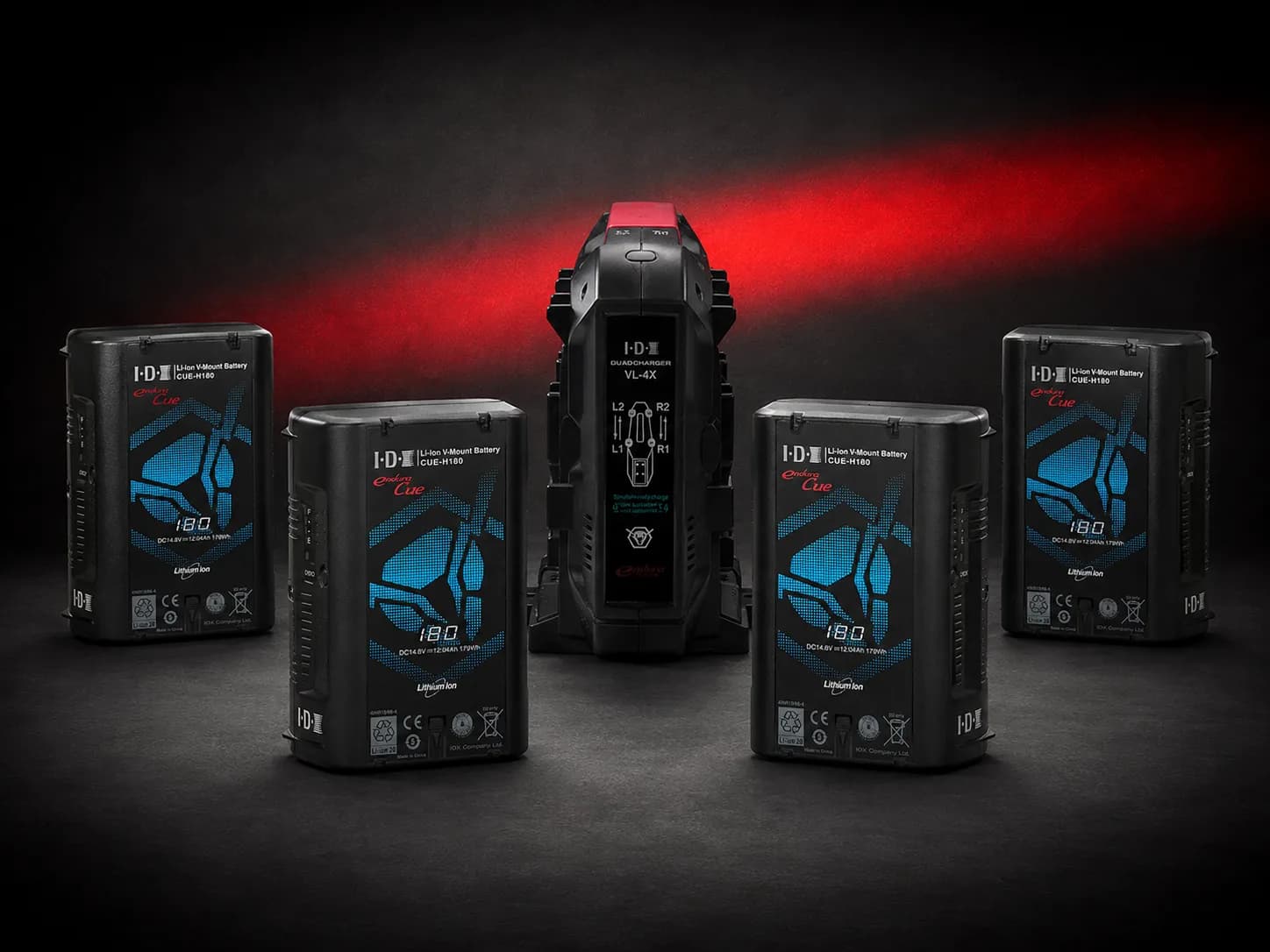 4-Dock V-Mount Charger with 4x 180Wh Batteries